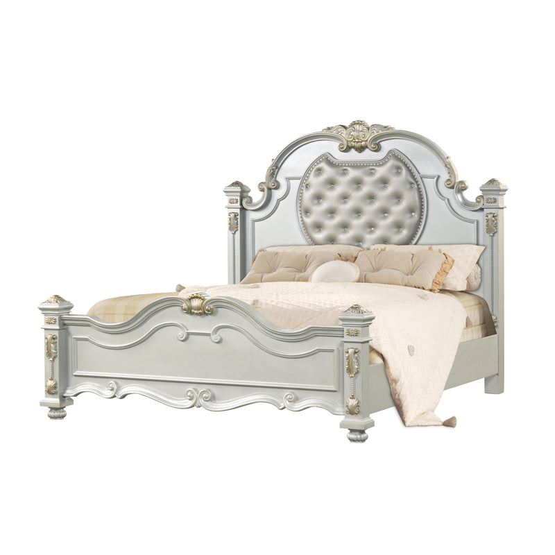 Adele white queen bed