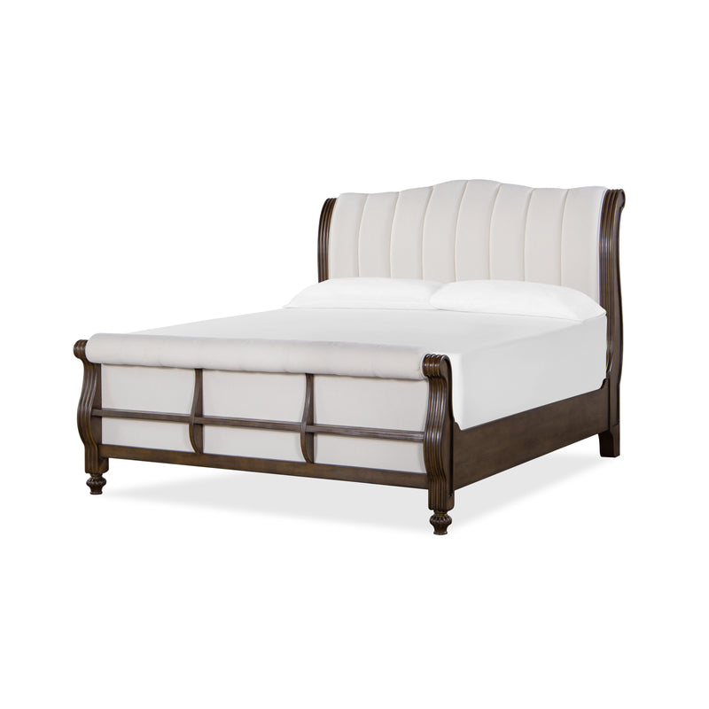 Ellie dark walnut queen bed