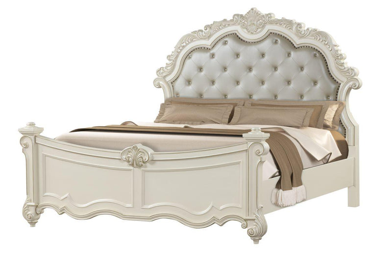 Layla white king bed