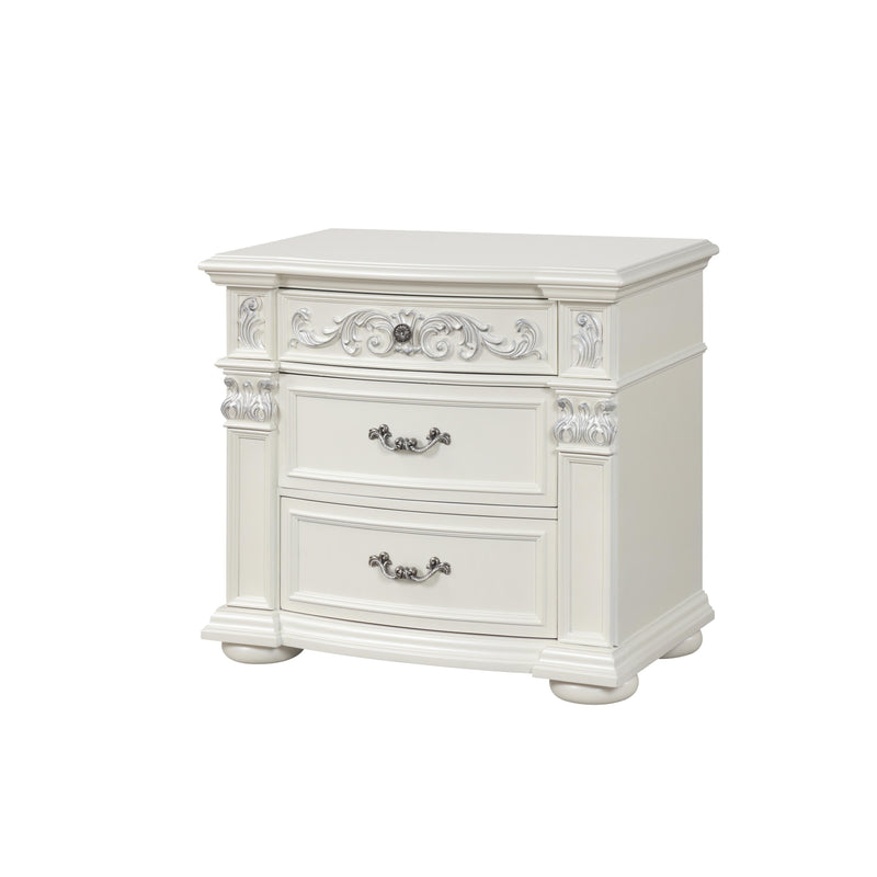 Brooklyn white nightstand