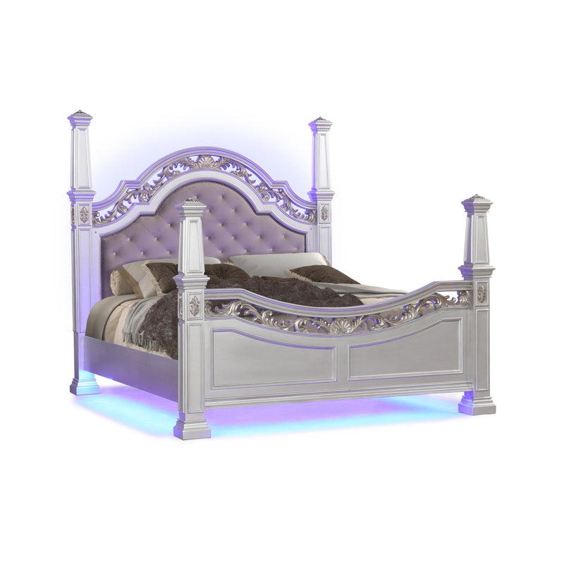 Vivian silver queen bed
