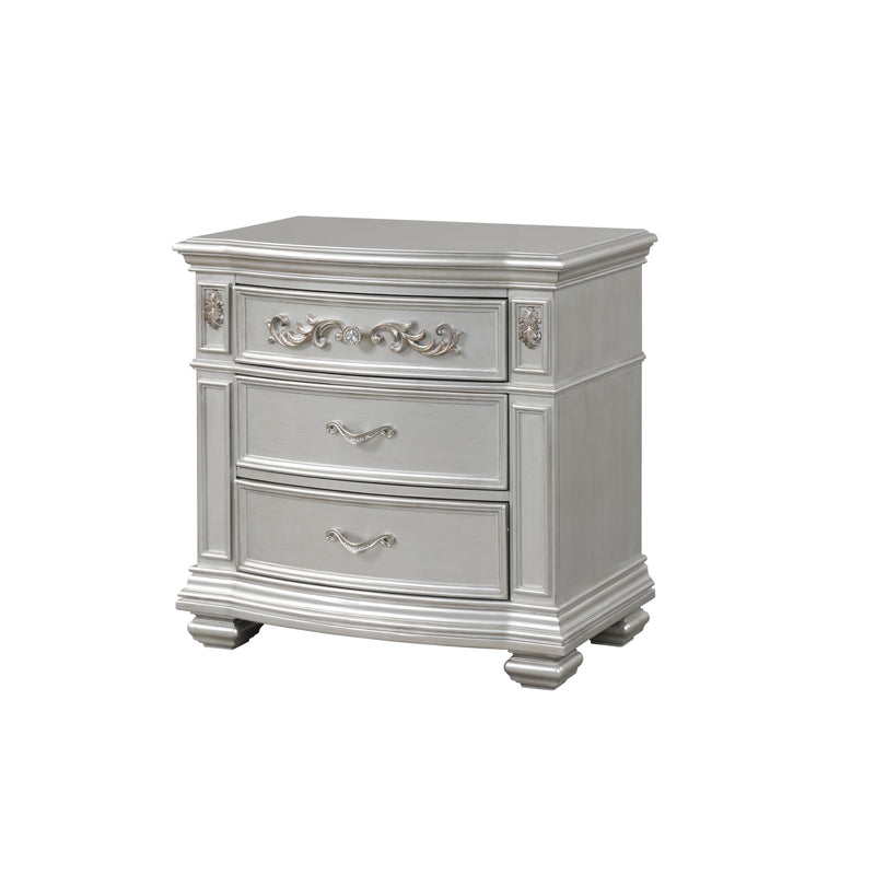 Vivian silver nightstand