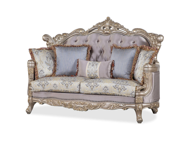 Camilla silver loveseat